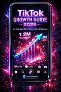 TikTok Growth Guide 2026 + 50+ Viral Hooks Bonus: Go Viral, Gain 10K+ Followers Fast & Monetize (Digital PDF Instant Download)
