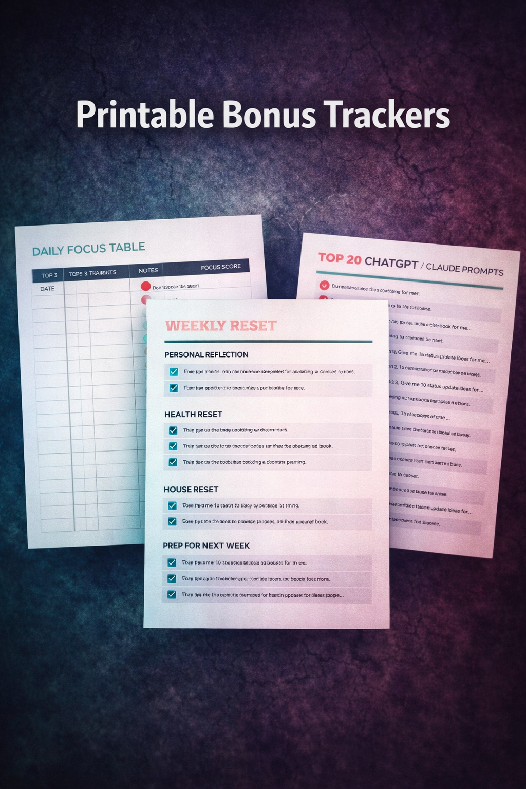 AI Focus & Productivity Prompt Kit – 100+ Prompts to Crush Procrastination & Flow (PDF)