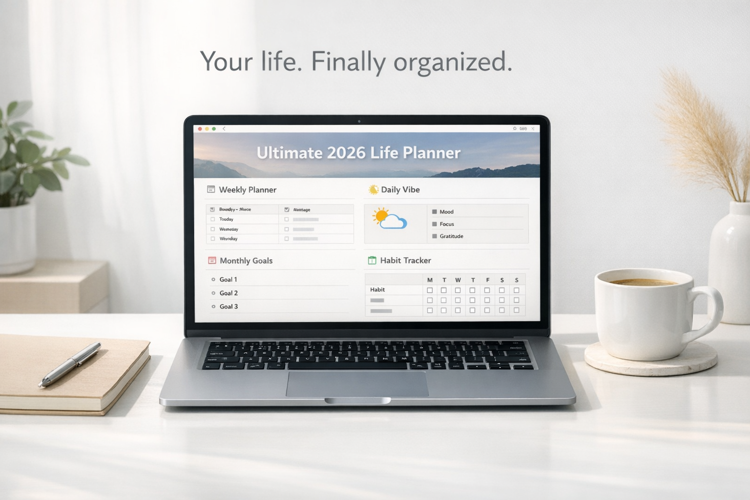 Ultimate 2026 Life Planner (Notion Dashboard System)