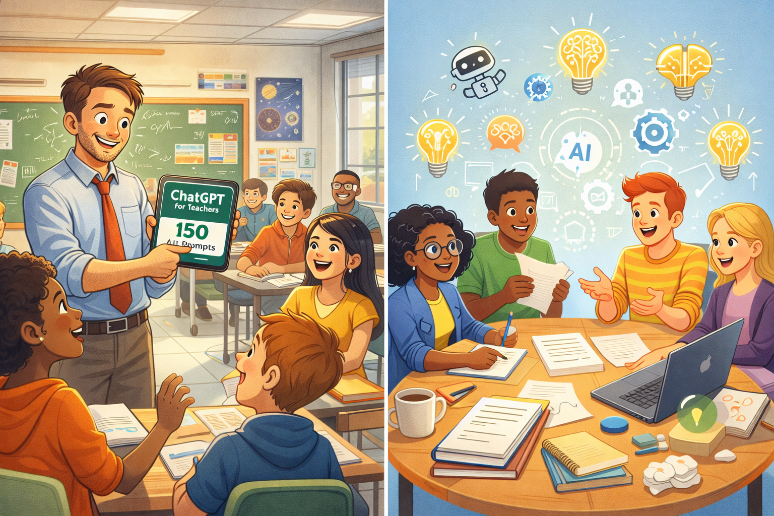 ChatGPT for Teachers: 150 AI Prompts to Save Hours Weekly & Beat Burnout