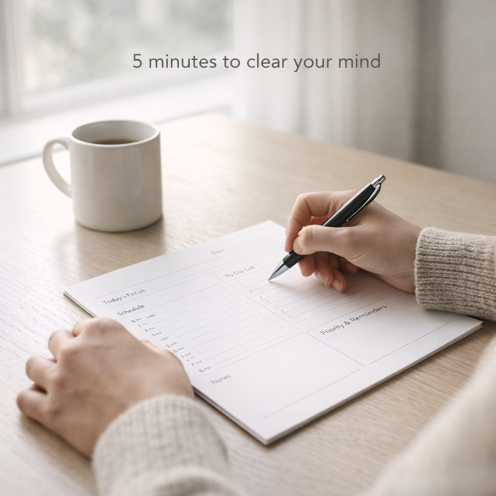 Daily Clarity Planner Printable (Stress Relief & Focus Toolkit)