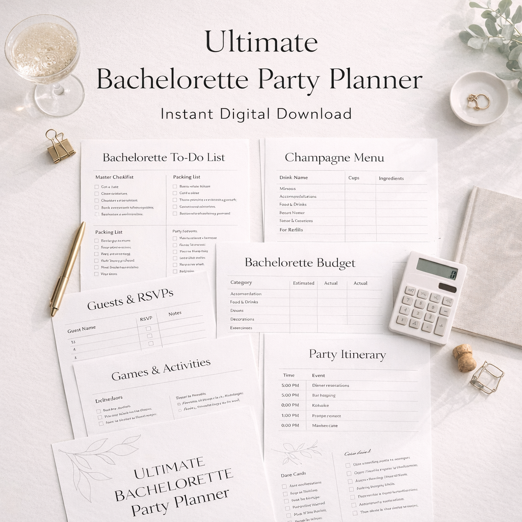 Ultimate Bachelorette Party Planner | Printable Party Planning Kit