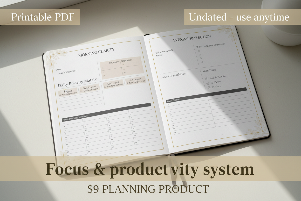Daily Clarity Planner Preview
